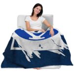 byu cougars splatter effect blue blanket best selling