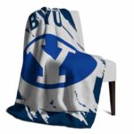 byu cougars splatter effect blue blanket best selling