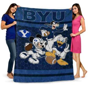 byu cougars three musketeers blue blanket fashion forward