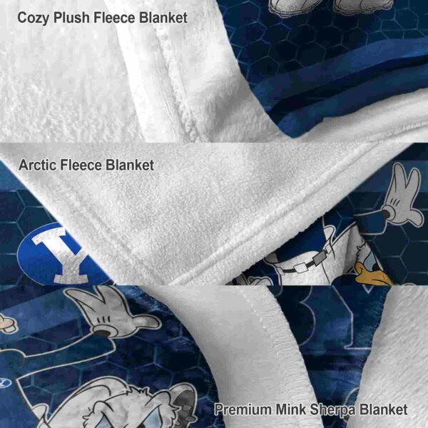 byu cougars three musketeers blue blanket premium grade