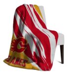 calgary flames brushstrokes red white blanket best selling