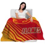 calgary flames diagonal stripes red blanket latest model