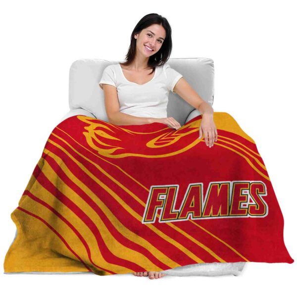calgary flames diagonal stripes red blanket latest model