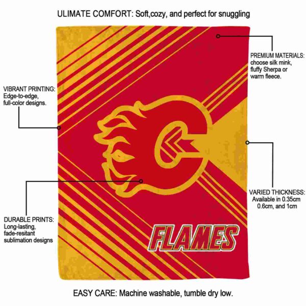 calgary flames diagonal stripes red blanket new arrival