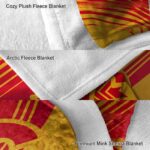 calgary flames diagonal stripes red blanket premium grade
