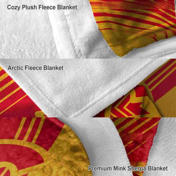 calgary flames diagonal stripes red blanket premium grade