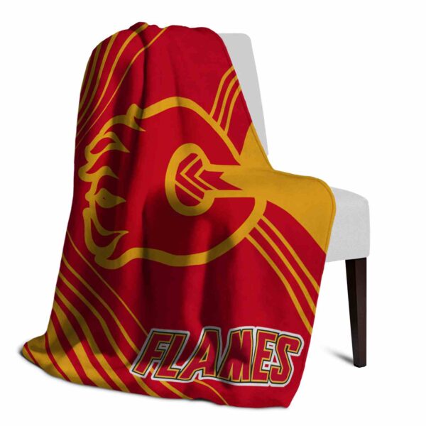 calgary flames diagonal stripes red blanket top rated