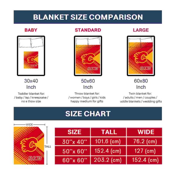 calgary flames diagonal stripes red blanket trendy