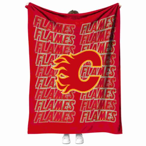 calgary flames fan pride red blanket best selling