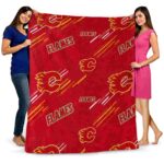 calgary flames fan spirit red blanket fashion forward
