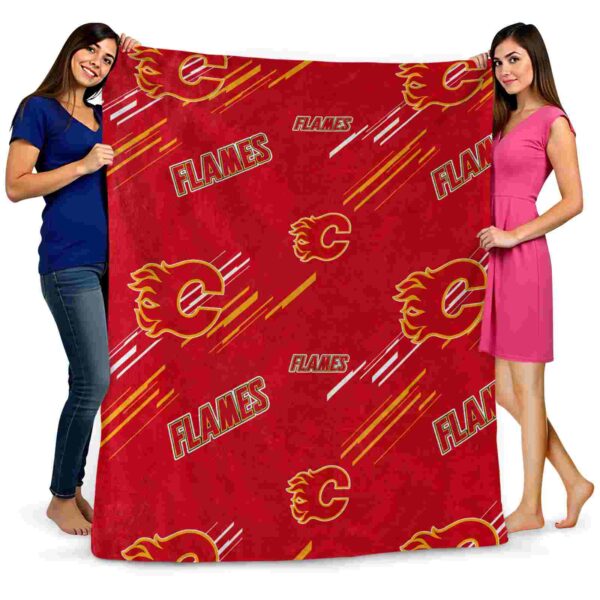 calgary flames fan spirit red blanket fashion forward