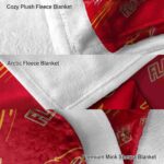 calgary flames fan spirit red blanket premium grade