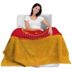 calgary flames gradient dots red blanket best selling