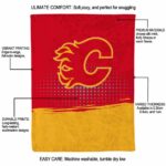 calgary flames gradient dots red blanket best selling