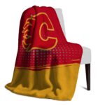 calgary flames gradient dots red blanket best selling