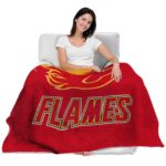 calgary flames grunge texture red blanket latest model