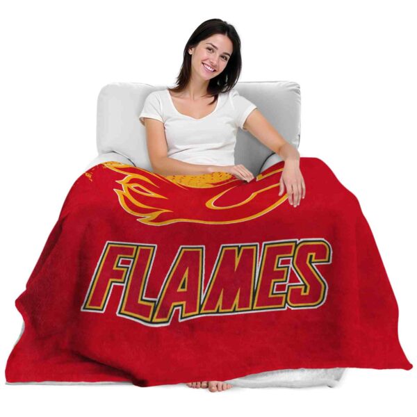 calgary flames grunge texture red blanket latest model