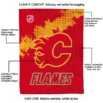 calgary flames grunge texture red blanket new arrival