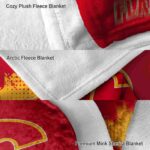 calgary flames grunge texture red blanket premium grade