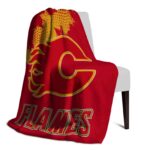 calgary flames grunge texture red blanket top rated