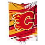 Calgary Flames Paint Streaks Red White Blanket 1 calgary flames paint streaks red white blanket best selling