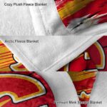 calgary flames paint streaks red white blanket best selling