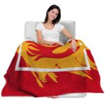 calgary flames splatter effect red blanket latest model