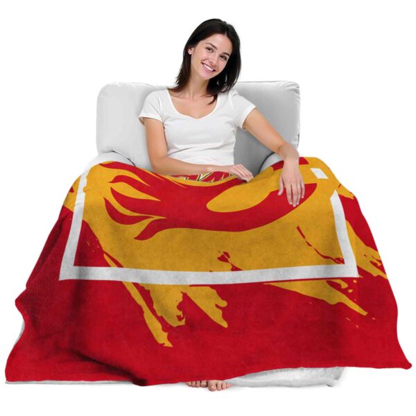calgary flames splatter effect red blanket latest model