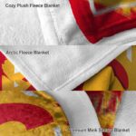 calgary flames splatter effect red blanket premium grade
