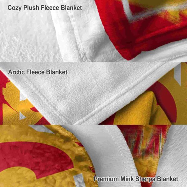calgary flames splatter effect red blanket premium grade