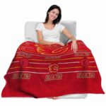 calgary flames striped pattern red blanket latest model