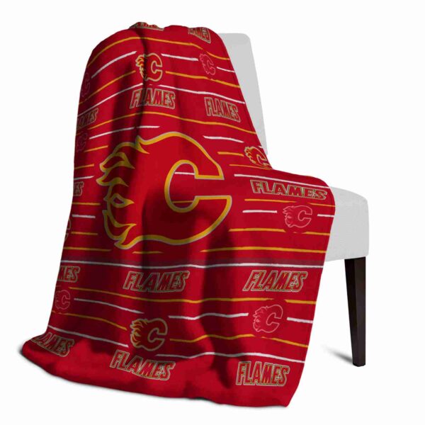 calgary flames striped pattern red blanket top rated