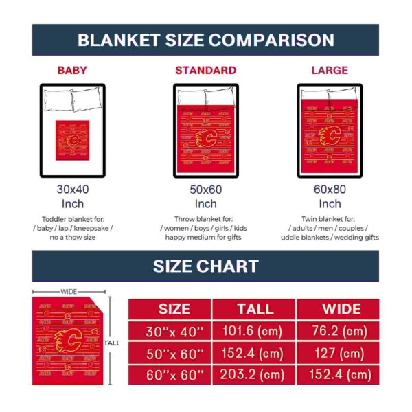 calgary flames striped pattern red blanket trendy