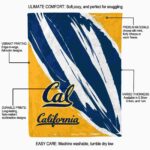 california golden bears brushstrokes blue white blanket new arrival