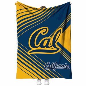 california golden bears diagonal stripes blue blanket best selling
