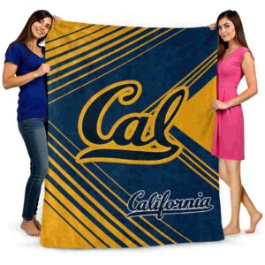 california golden bears diagonal stripes blue blanket fashion forward