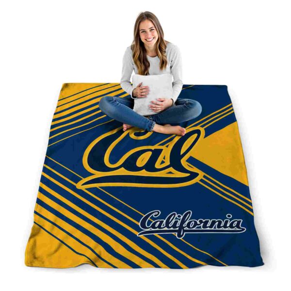 california golden bears diagonal stripes blue blanket high quality