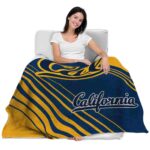 california golden bears diagonal stripes blue blanket latest model
