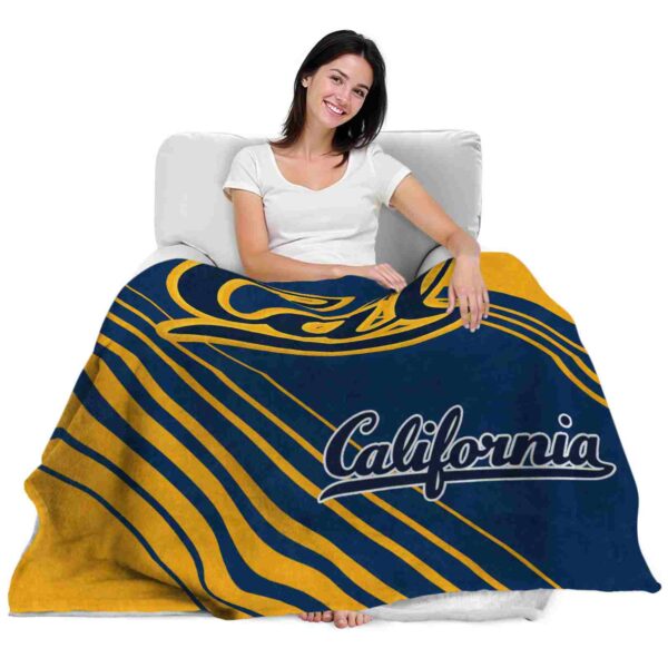 california golden bears diagonal stripes blue blanket latest model