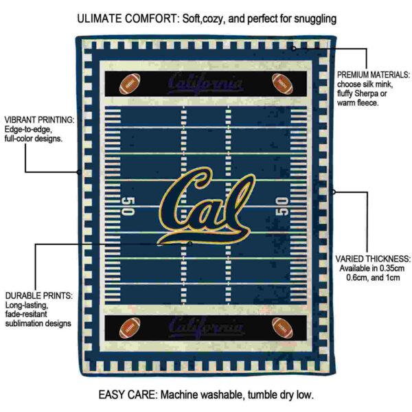 california golden bears football field blue blanket new arrival