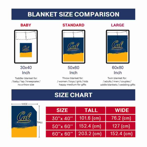 california golden bears gradient dots blue blanket trendy