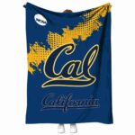 california golden bears grunge texture blue blanket best selling