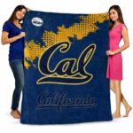 california golden bears grunge texture blue blanket best selling