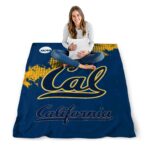 california golden bears grunge texture blue blanket best selling