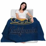 california golden bears grunge texture blue blanket best selling