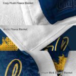 california golden bears grunge texture blue blanket best selling