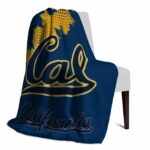 california golden bears grunge texture blue blanket best selling