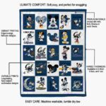 california golden bears mickey minnie blue white blanket new arrival