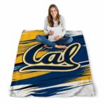 california golden bears paint streaks blue white blanket high quality