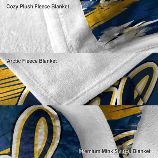 california golden bears paint streaks blue white blanket premium grade
